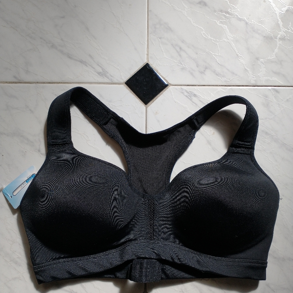Balance Collection Coolmax black wicking sport bra Medium